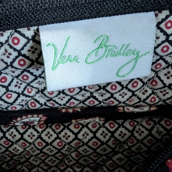 Vera Bradley Classic Black Paisley Shoulder Bag & Cosmetic Bag Set - Picture 4 of 10